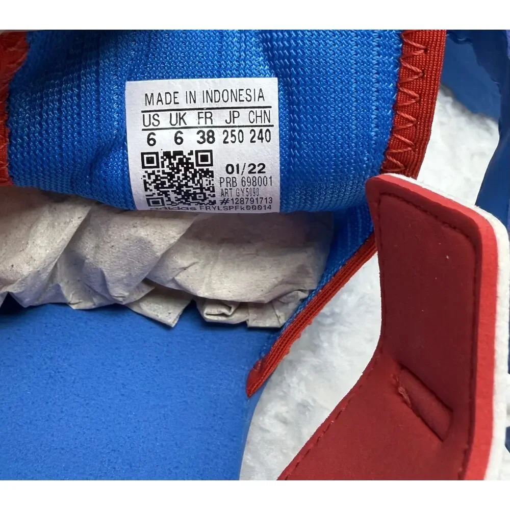 LEGO x adidas Captain Toey J 'Bright‎ Blue Red' Size 6 GY5090 Sandals Boys New